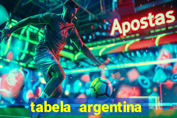 tabela argentina torneo betano